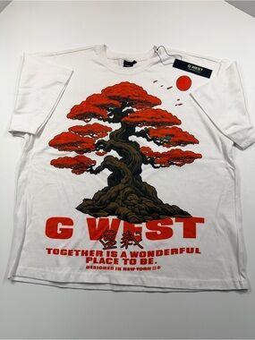 G West bonsai graphic t-shirt size XL brand new with tags - heavyweight shirt